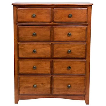 Curved Top 6-Drawer Chest